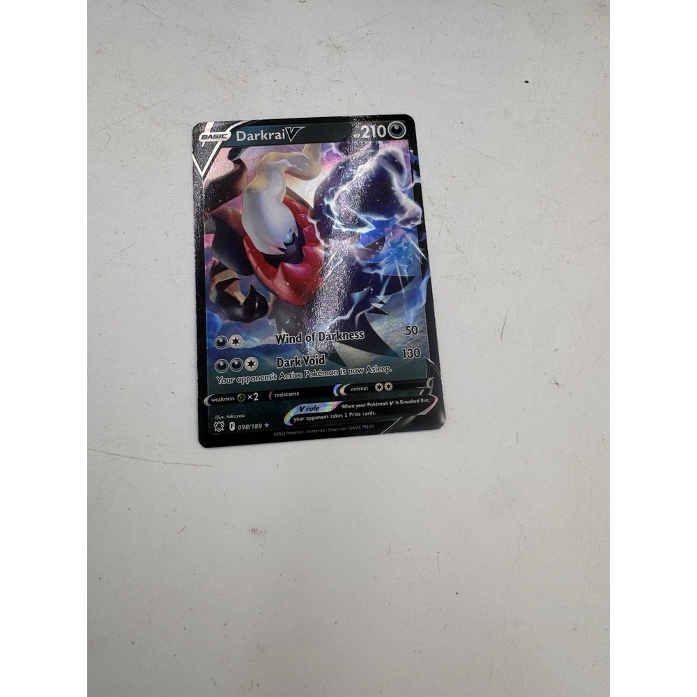 Pokemon Darkrai V 098/189 Astral Radiance Holo Rare 2022 TCG Card 210 HP